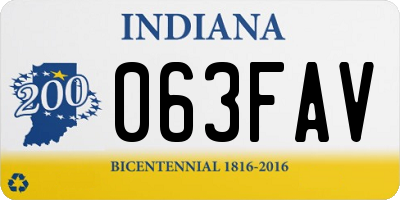 IN license plate 063FAV
