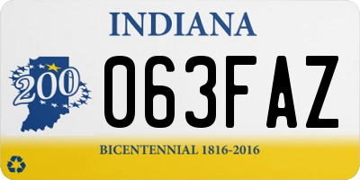 IN license plate 063FAZ