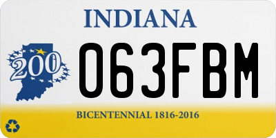 IN license plate 063FBM