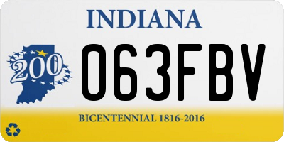 IN license plate 063FBV