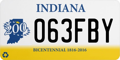 IN license plate 063FBY