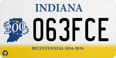 IN license plate 063FCE