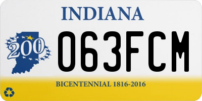 IN license plate 063FCM