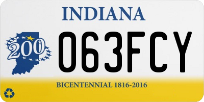 IN license plate 063FCY