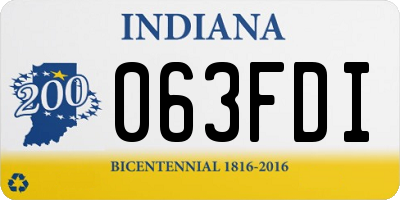 IN license plate 063FDI