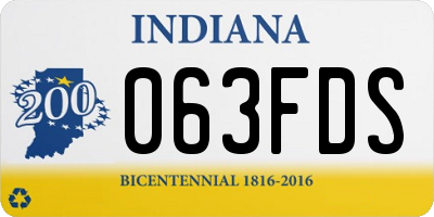 IN license plate 063FDS