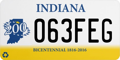 IN license plate 063FEG