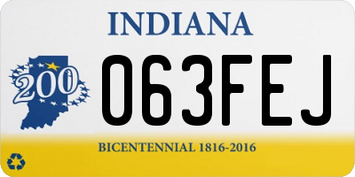 IN license plate 063FEJ