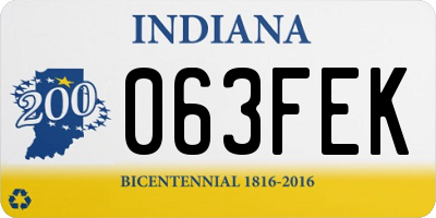 IN license plate 063FEK