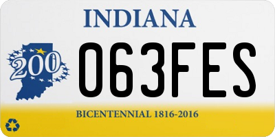 IN license plate 063FES