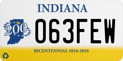 IN license plate 063FEW