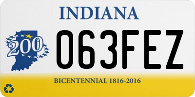 IN license plate 063FEZ