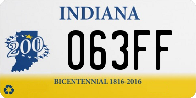 IN license plate 063FF