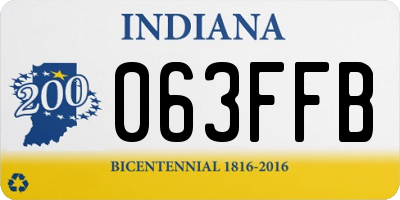 IN license plate 063FFB
