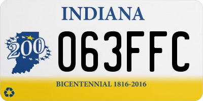 IN license plate 063FFC