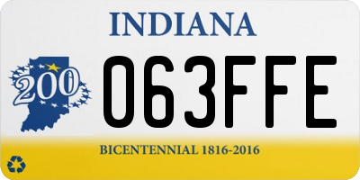 IN license plate 063FFE