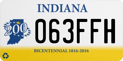 IN license plate 063FFH