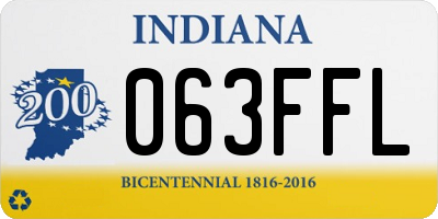 IN license plate 063FFL