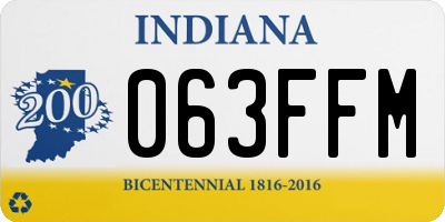 IN license plate 063FFM