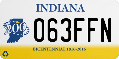 IN license plate 063FFN
