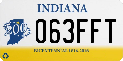 IN license plate 063FFT