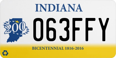 IN license plate 063FFY