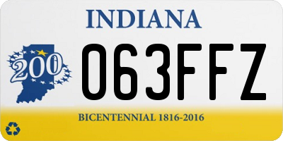 IN license plate 063FFZ