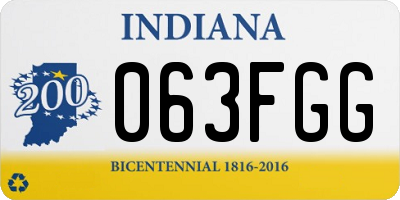 IN license plate 063FGG