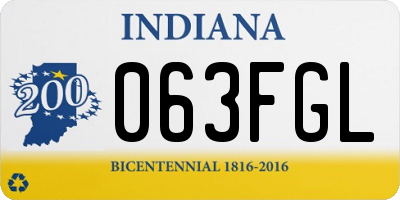 IN license plate 063FGL