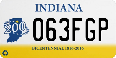 IN license plate 063FGP