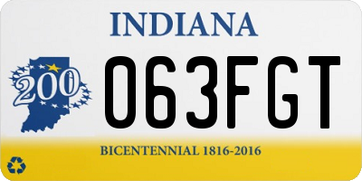 IN license plate 063FGT