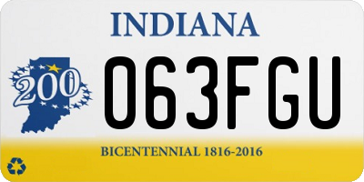 IN license plate 063FGU