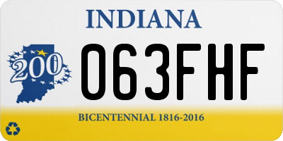 IN license plate 063FHF