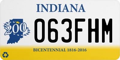 IN license plate 063FHM