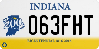 IN license plate 063FHT