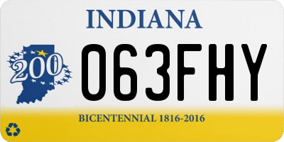IN license plate 063FHY
