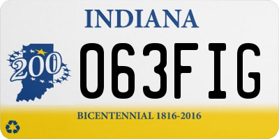 IN license plate 063FIG
