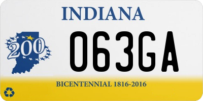 IN license plate 063GA