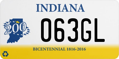 IN license plate 063GL