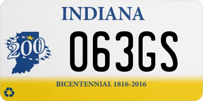 IN license plate 063GS