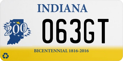 IN license plate 063GT