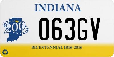 IN license plate 063GV