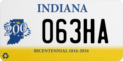 IN license plate 063HA