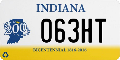 IN license plate 063HT