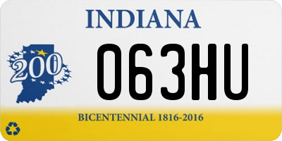 IN license plate 063HU