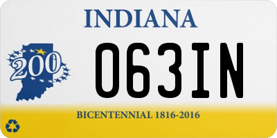 IN license plate 063IN