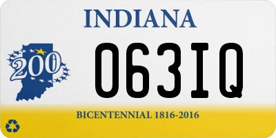 IN license plate 063IQ