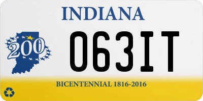 IN license plate 063IT