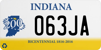 IN license plate 063JA