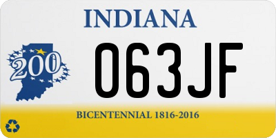 IN license plate 063JF